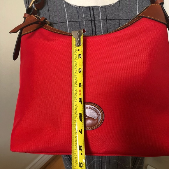 Dooney & Bourke Red Canvas Hobo Shoulder Bag - Picture 12 of 15